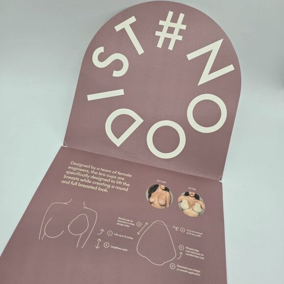 NOOD The Game Changer Bra Womens Size 2 Beige Lift & Shape Adhesive Invisible - Picture 6 of 9